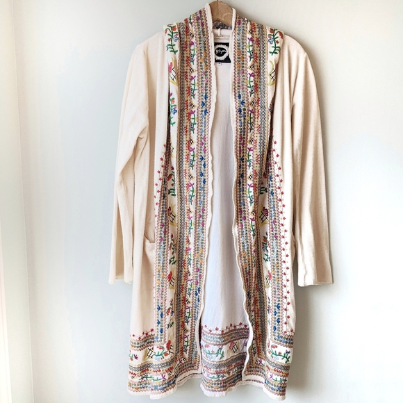 Johnny Was Sweaters - Johnny Was Biya Hooded Sweater Embroidered Small